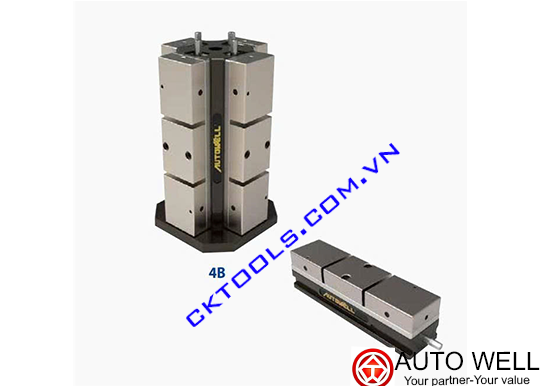 Ê tô hợp kim nhôm loại đôi kiểu Tombstone AQS-1040, Eto AQS-1040, E TO AQS-1040, ETO AUTO WELL AQS-1040