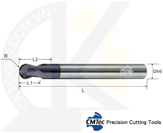Dao phay CMTec MEBDL2, Dao cầu phay thép CMTéc MEBDL2