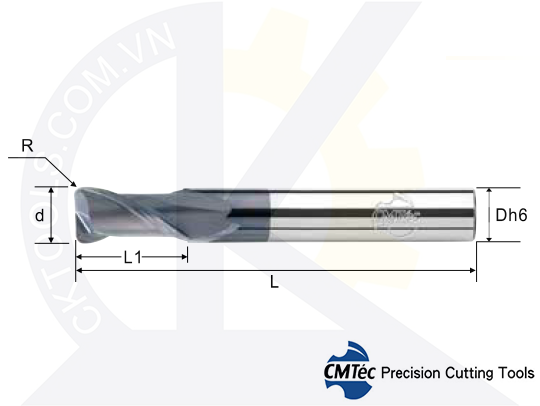 Dao phay CMTec CECRM2-CECR2, Dao phay ngón CMTéc CECRM2-CECR2