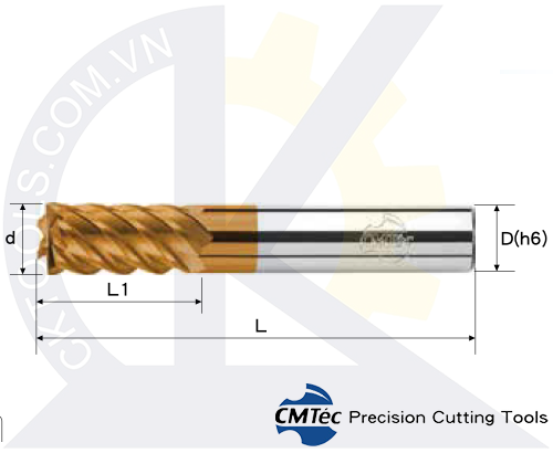 Dao phay CMTec MED6, Dao phay thép CMTéc MED6