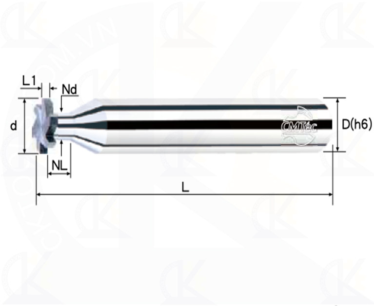 Dao phay hợp kim CMTec CEK, Dao phay chữ T CMTéc CEK