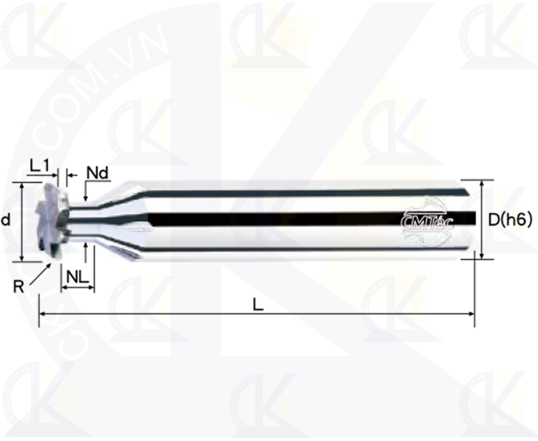 Dao phay hợp kim CMTec AEC, Dao phay chữ T CMTéc AEC