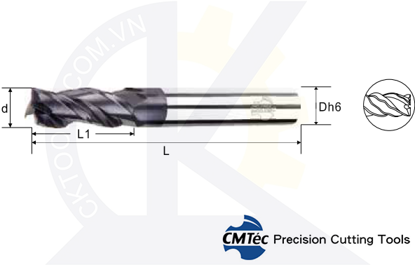 Dao phay CMTec CERS3, Dao phay ngón CMTéc CERS3