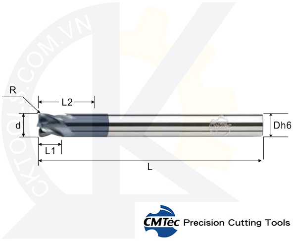 Dao phay CMTec MECDL4, Dao phay thép CMTéc MECDL4